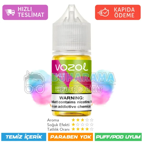 Vozol Likit Cotton Candy Salt 30ml